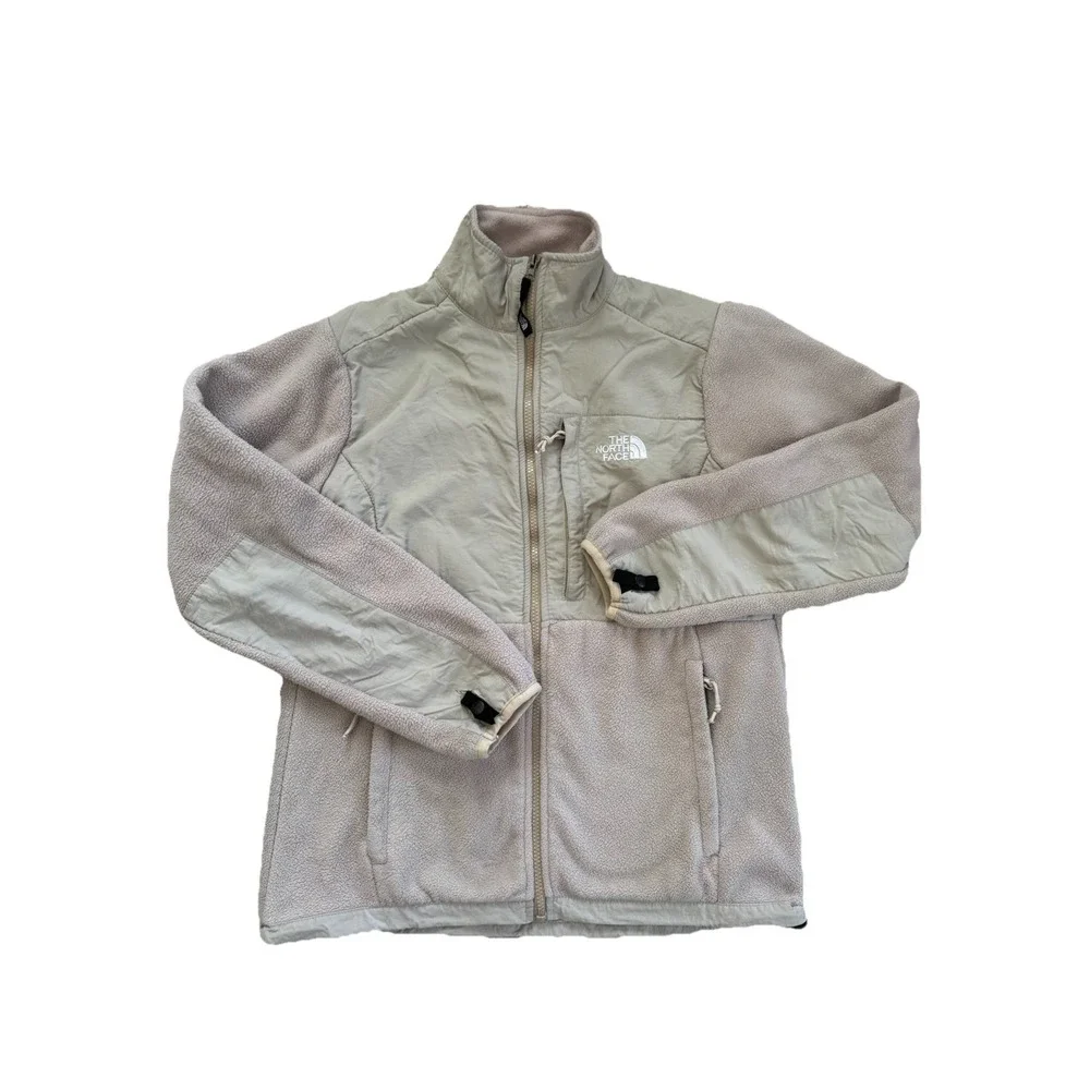 The North Face Denali Fleece Jacket Beige Sz Med Full Zip Gorpcore Outdoor Women